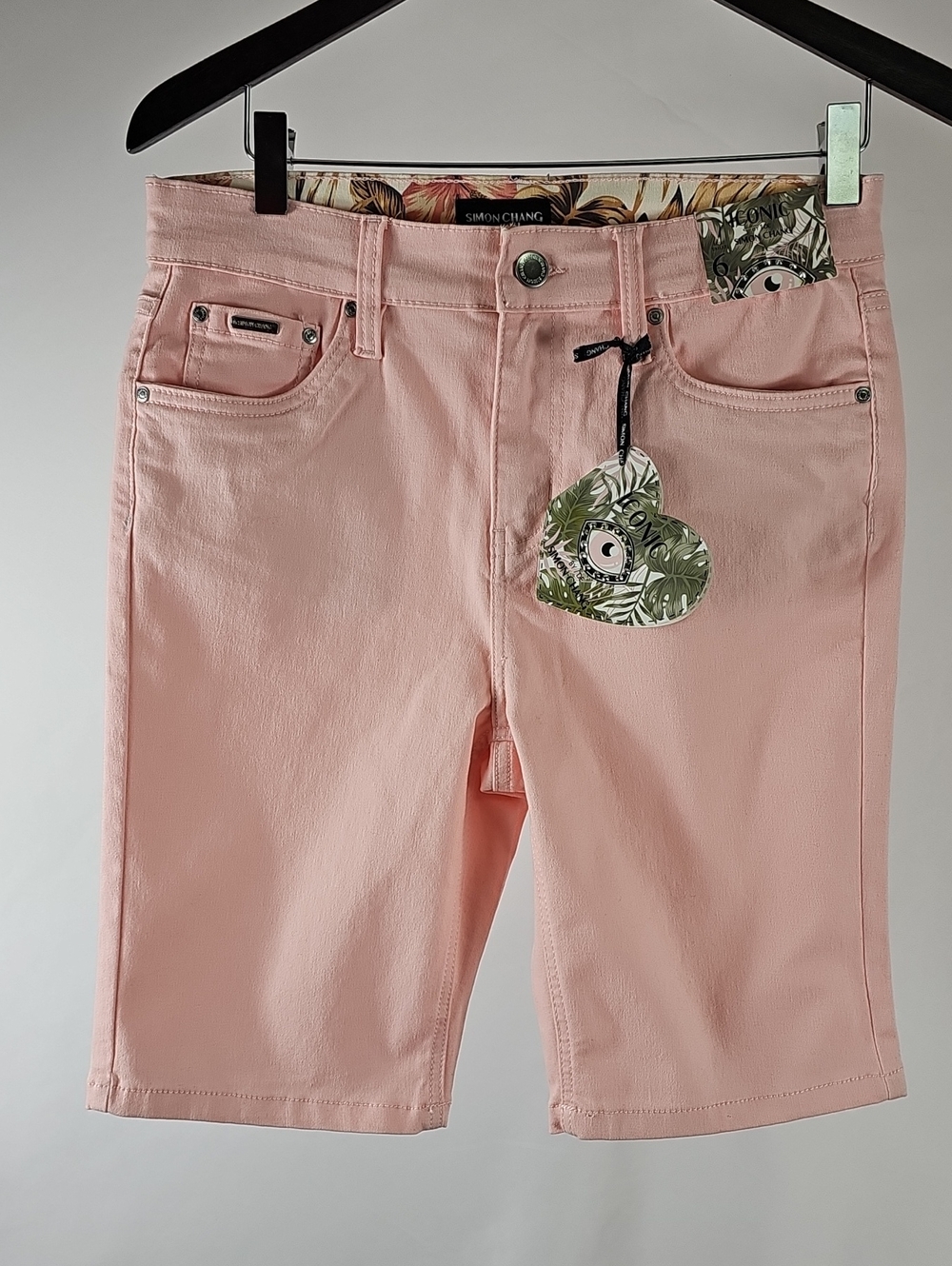 Simon Chang Pastel Pink Bermuda Shorts